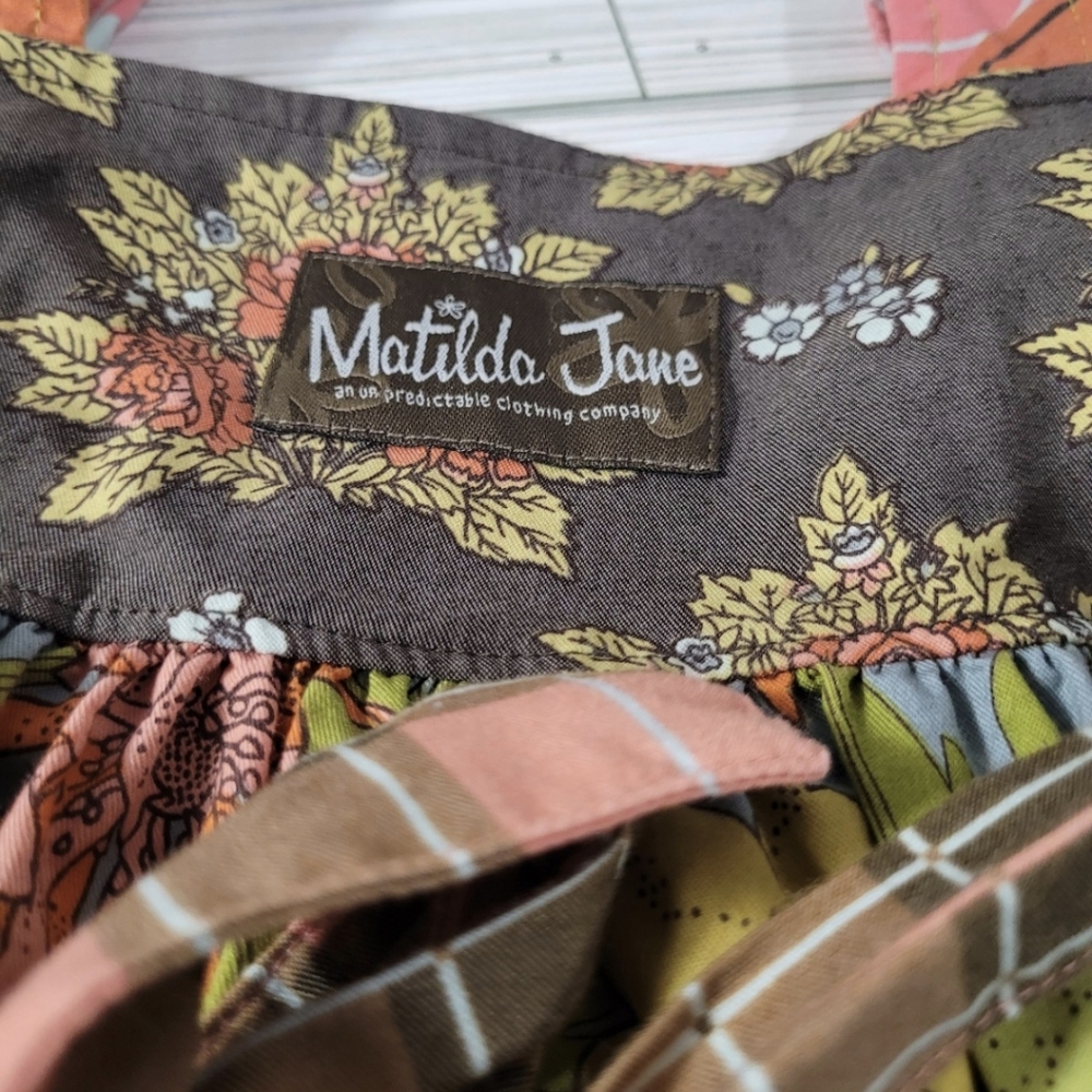 Matilda Jane Katherine Knot Apron Dress VHTF Field Trip (Size 18M) - Picture 5 of 6